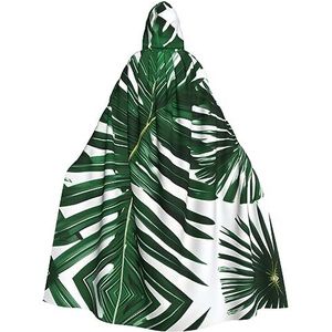 SSIMOO Groene palmbladeren unisex mantel-boeiende vampiercape voor Halloween - een must-have feestkleding voor mannen en vrouwen