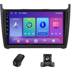 9"" Autoradio Bluetooth geldt voor Volkswagen POLO 5 2008-2020 Carplay Android Auto/DSP/WiFi GPS Navi RDS/FM Ingebouwde 4G LTE en WiFi,Android 14 Radio 2 din met achteruitrijcamera(C30 Pro)
