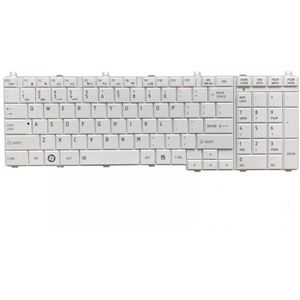 Toetsenbord Compatibel Met Dynabook T350 B350 US Laptop Compatibel Zwart Wit (WIT)