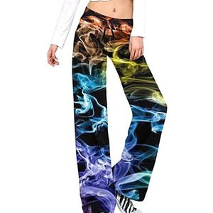 Regenboog Cloud En Mist Yoga Broek Voor Vrouwen Casual Broek Lounge Broek Trainingspak met Trekkoord M