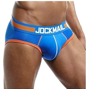 JOCKMAIL Sexy Mannen Ondergoed Slips Mesh Shorts Sexy Heren Slips Mannelijke Slipjes Ademend Katoen Ondergoed Boxers