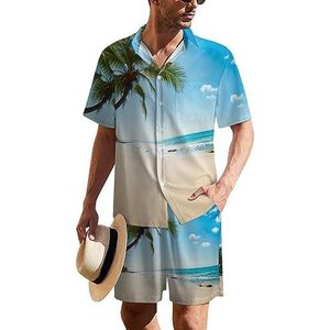 Hawaii Tropical Beach Hawaii-pak voor heren, set van 2 stuks, strandoutfit, shirt en korte broek, bijpassende set