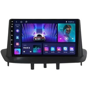 9 Inch Android 11 Autoradio Voor Renault Megane 3 2008-2014 Ingebouwde Draadloze CarPlay & Android Auto Touchscreen GPS Navigatie HiFi Bluetooth RDS DSP WiFi Stuurwielbediening + Achteruitrijcamera (
