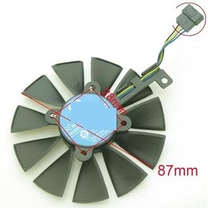 87mm PLD09210S12HH PLD09210S12M Cooling Fan For ASUS for Strix GTX1060 OC 1070 1080 GTX 1080Ti RX 480 RTX2060 Graphics Card(PLD09210S12M)