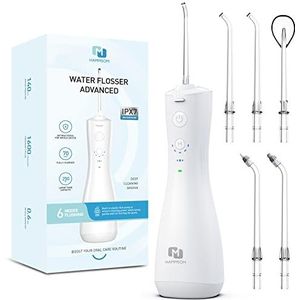 Draadloos IPX7 Waterdicht Elektrisch 250ml Draagbare Orale Irrigatie 6 Modellen en 5 Mondstukken Waterdraadpluk voor Tandenreiniging Monddouche Waterdraden voor Thuis en op Reis