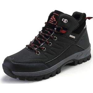 Men's Snow Boots Lightweight Waterproof Winter Boots Fur Lined Anti-slip Cold Weather Shoes Fashionable Snow Boots (Color : Black, Size : EU 41)