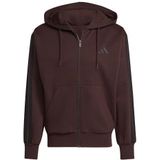 adidas - 3S FL FZ HD - Sweatshirt - Shadow Brown/Black - Ritssluiting