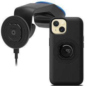 Quad Lock Voorruit/Dashboard Telefoonhouder voor Auto met MAG Draadloze Oplaadkop V2 en MAG Telefoonhoesje voor iPhone 15