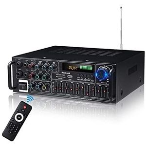 2 kanaals Home Bluetooth-versterkers Auto Audio Stereo Subwoofer Versterker Power Amplifier USB SD Met afstandsbediening(Upgrade)