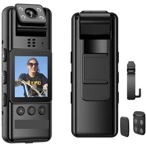 Lichaamscamera A23 Body Camera 180 ° Draaien Videocamera Nachtzicht 1080P Bodycam Video-opname Cam Magnetische Clips Mini camera's