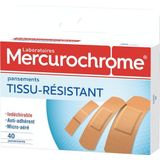 MERCUROCHROME - Verbandpleisters, robuust, optimale bescherming, hypoallergeen, zeer rekbaar, 40 stuks