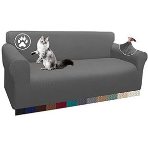 Earnmore Hoge Stretch Sofa Covers 3-zits Super Soft Loveseat Cover Upgraded Moderne Sofa Slipcover voor Honden Huisdieren Anti-slip Meubelbeschermer met Elastische Onderzijde Machine Wasbaar