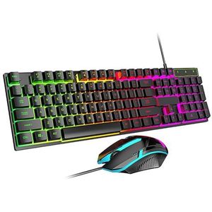 Wired Gaming Keyboard and Mouse Set - PYRIOLHI-for business office and esports games - Color keyboard(K323 keyboard and mouse set)