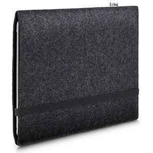 Stilbag vilthoes voor Apple iPad Pro 12.9 (2018) | Merino wolvilt case | FINN collectie - Kleur: antraciet/zwart | Tablet beschermhoes Made in Germany