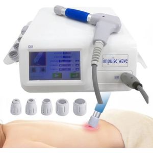 8,0 bar pneumatische shockwave-therapiemachine met 5 koppen - touchscreen, spierpijnverlichting stimulator ED-schokgolfbehandeling voor erectiestoornissen en fasciitis plantaris,7InchScreen