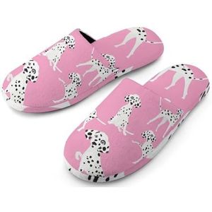 Dalmatische Honden Volledige Print Vrouwen Slippers Warme Antislip Rubberen Zool Huisschoenen Voor Indoor Hotel 40-41_(9-10)