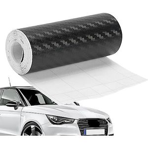 Voihamy Koolstofvezel voor auto, 3D-folie voor de envelop, zelfklevende keperfolie, voor fietsbescherming, randbescherming voor autodeur, in