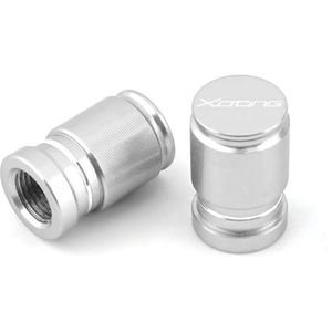 Voor KYMCO XCITING 250 300 350 400 400S 500 DownTown 125 300i Bandenventielmotor Hoogwaardige wieldoppen voor bandenventielen Luchtdichte afdekkingen(Zilver)