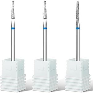 Rolybag Nagelriemnagelboren, naaldvorm, nagelriemboor voor nagels, diamantboren, 3/32 inch, professionele veiligheid, nagelriem, schone boor voor elektrische verwijdering, nagelriem, dode huid,