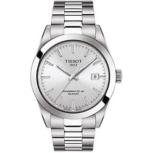 Tissot orologio uomo Gentleman Powermatic 80 Silicium argento 40mm automatico acciaio T127.407.11.031.00