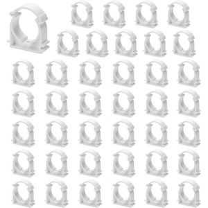 Plastic Buisklemmen U-vorm SKIR'CO 20 Stuks Pijpklemmen, Plastic Klemmen Voor 16 Mm Buizen U Type Pijpklem Slanghangers Tubing Grijze Clips 2312965909 Kabelmanagement Clips