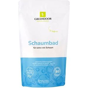 GREENDOOR Natuurlijk schuimbad, biologisch, 500 ml concentraat voor vrouwen, mannen en kinderen, met biologische jojoba-olie, Atlantische zeezoutkristallen, extra mild, zachte geur, poeder, uit de natuurlijke cosmetica fabriek
