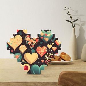 Bouwsteenpuzzel hartvormige bouwstenen hart crush bloem puzzels blok puzzel voor volwassenen 3D micro bouwstenen voor huisdecoratie bakstenen set