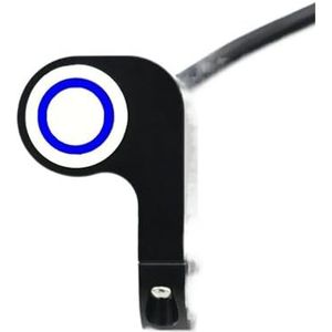 LED Stuurschakelaar Motorfietsschakelaars 22 Mm Stuurmontageschakelaar Koplamp Mistlamp Aan Uit Groot Licht Aluminiumlegering Met Indicator(Auto Blue)