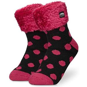 CityComfort Pantoffelsokken voor dames en tieners: pluizige sokken, antislip, warme fleece, eenheidsmaat, loungewear, geschikt als cadeau voor dames, One size