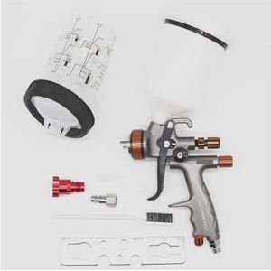 Spuitpistool 1.3mm Nozzle Luchtverfspuitpistool Watergedragen Airbrush for Auto Verfpistool(Orange)