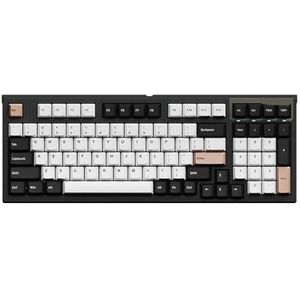 QPSJXN FL980 Mechanisch toetsenbord 98 RGB RGB met achtergrondverlichting met drie modi voor gaming en kantoorgebruik (enkele modus wit OV)