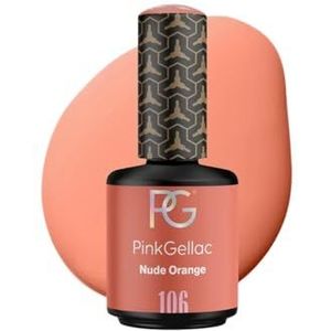 Pink Gellac Gellak - 106 Nude Orange 15 ml - UV Gel Nagellak Oranje - Eenvoudig aan te brengen Nagellak voor 14 Dagen Salonkwaliteit - Veganistische Gellak gemaakt in Nederland