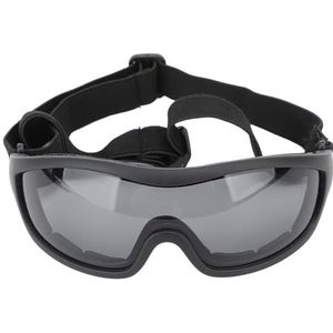 Hondenzonnebril, UV Wind Stofbescherming Hondenbril met Verstelbare Riem, Hoge Licht Transmissie PC Lenzen Huisdierbril voor Middelgrote of Grote Hond, voor Motorfiets Auto (GREY)