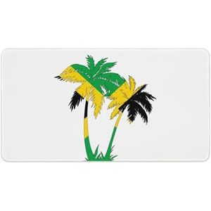 Palmbomen in Jamaica Kleuren Mode Bureau Muismat Antislip Gaming Muismat Accessoires Decor 40X75cm