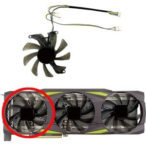 Voor PNY voor GeForce RTX3070ti 3080 3080ti 3090 XLR8 voor UPRISING EPIC-X RGB Triple Fan OC Grafische Kaart Vervangende Ventilator T129215SU(Left fan)