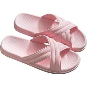 Non-slip Bathroom Slippers,Soft Slippers,Indoor and Outdoor Platform Pool Slippers Shower Slippers (Color : Pink, Size : 36-37)
