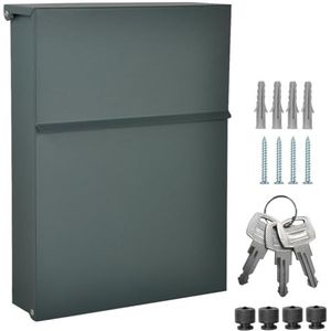 ALSTEN TECH - Mini - Brievenbus - Antracietgrijs - 30x23 cm