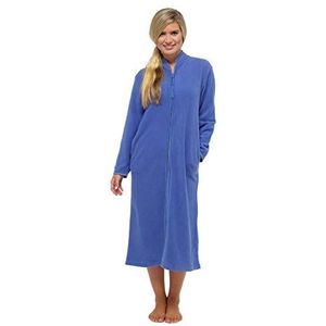 Ladies Zipped Soft Fleece Dressing Gown 4045 Blue 18-20