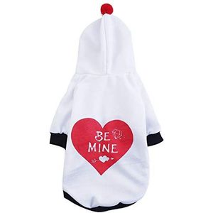 Coomour Hond Valentijnsdag Hoodies Kat Be Mine Kostuum Puppy Kleding voor Honden Katten Outfit (XS)