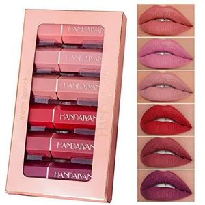 MINYUN BEAUTY Colors Waterbestendige, matte vloeibare lippenstiftset, waterbestendige, duurzame lipgloss met anti-aanbaklaag, kus, voedende lippenstift, blijft 12 uur zitten zonder te verwijderen