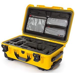 Nanuk 935 waterdichte harde koffer met schuimrubberen inleg geschikt voor Sony A7 - met wielen - geel