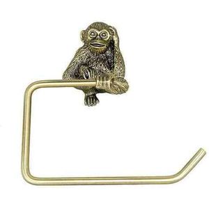 S&S International Cheeky Monkey toiletrolhouder antiek messing