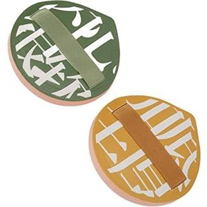 Poederpads, Make-up Rookwolken Verdikking Draagbaar Goede veerkracht Nat droog voor cosmetica(Groen Geel)