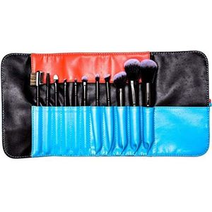 Makkelijk te gebruiken Professionele kwaliteit Cosmetische 11 stuks zwarte houten handvat Borstel van de Makeup Beauty Tools for gezichtscontouren, gemakkelijk te smeren, langzame afgifte, niet gemakk