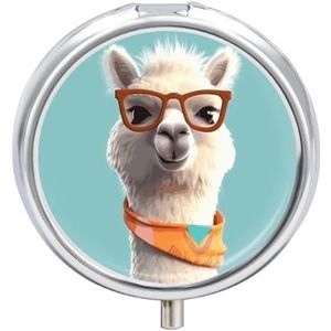 Grappige Cartoon Llama Pil Doos Pil Case Pil Organizer Geneeskunde Pil Organizer Wekelijkse Pil Organizer Pil Houder Kleine Pil Case Pil Containers Pil Houder voor Portemonnee