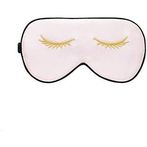 Zijden slaapmasker met verstelbare riem, comfortabel en superzacht oogmasker Ultimate Sleeping aid Pink pattern4