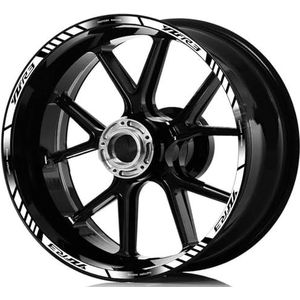 Accessoires Onderdelen Motorfiets Wiel Stickers Reflecterende Velg Stripe Tape Decal Waterdichte Accessoires 17 Inch Voor YZF R3 R3 2023(17 Inch C)