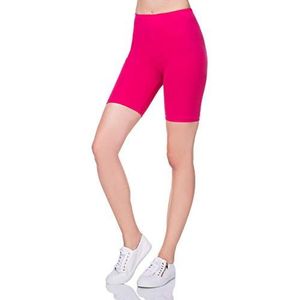 SOFTSAIL Vrouwen 1/2 Katoen Rijke Leggings Solid Shorts Actieve Sport Casual Over-Knee Fietsen Broek Maten 8-28 LK, Baby Roze, 40