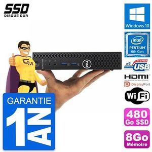 Dell Mini PC OptiPlex 3050 Micro G4400T RAM 8GB SSD 480GB HDMI Windows 10 WiFi (Refurbis)