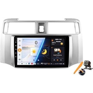 YLOXFW Android 15.0 Autostereo Vervanging voor 4Runner 2009-2019 Radio GPS Sat Navi 9'' Cartablet Multimedia Video Player FM BT Ontvanger met 4G WiFi Android Auto Carplay,Zilver,Y400S